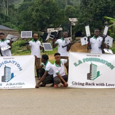 Fondation Epie Abanda (E.A Foundation) Donates and Installs Solar Street Lights in OFRIKPABI Village, Cameroon